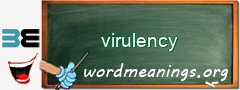 WordMeaning blackboard for virulency